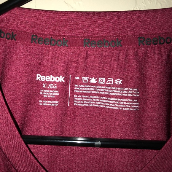 XL Red Reebok Workout Tee - Picture 3 of 3